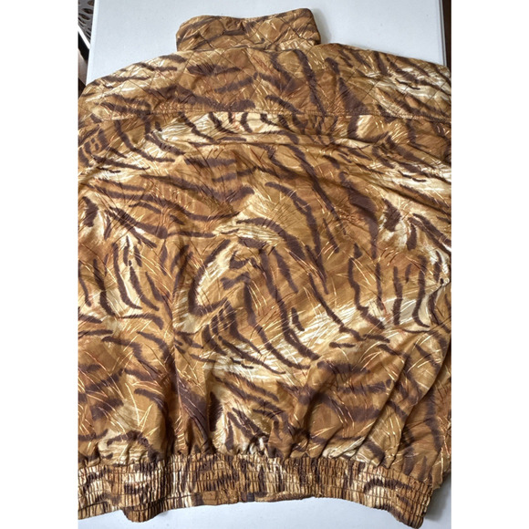 Vintage Women’s KAKTUS Jacket 3X Animal Print Tiger Big Cat Windbreaker 1980s - Picture 9 of 9